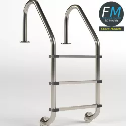 Pool ladder 1 3D model