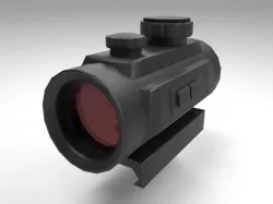 Red Dot - CQB Sight - Weapon Attachment - PBR Low-poly  3D model