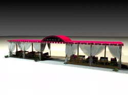 Restaurant Terrace 01 3D model