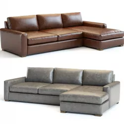 Restoration Hardware - Maxwell Leather Sectional 3D model