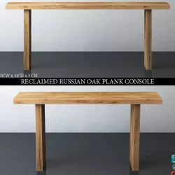 RH RECLAIMED RUSSIAN OAK PLANK CONSOLE 3D model