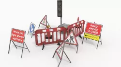 Road traffic signs set Low poly Low-poly  3D model