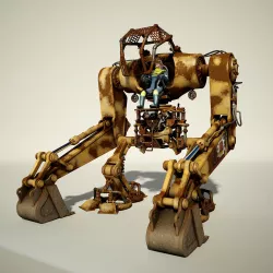 Robot Excavator Mech 3D model