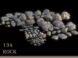 Rock Collection Low-poly  3D model
