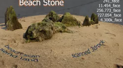 Rock on the beach Low-poly  3D model