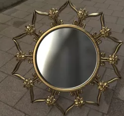 Round mirror frame flowers  3D model