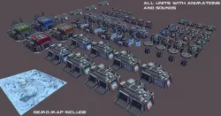 RTS Sci-Fi game assets v3 Low-poly  3D model