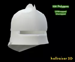 Sallet - Helmet Low-poly  3D model