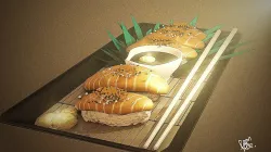salmon sushi 3D model