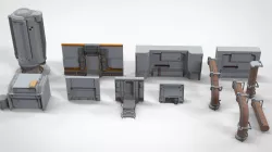 sci-fi Architectural element 18 3D model