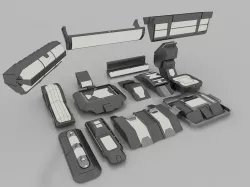 SCI FI LIGHT MODELS  x 15 3DS MAX 3D model