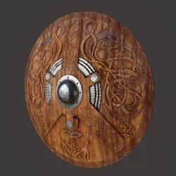 Serpent Viking Shield Low-poly  3D model