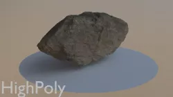 Sharp Boulder Low-poly  3D model