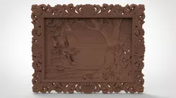 Ship near sea shore 3d stl models for artcam and aspire 3D model