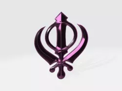 Sikh Khanda 3D model