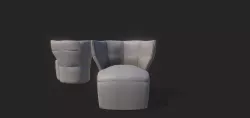 SILLUET by Arik Armchair VR Game-Ready Low-poly  3D model