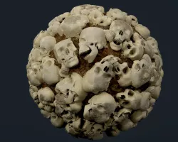 Skulls Bones Seamless PBR Texture 01 Texture