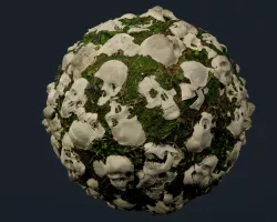 Skulls Bones Seamless PBR Texture 04 Texture