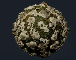 Skulls Bones Seamless PBR Texture 05 Texture