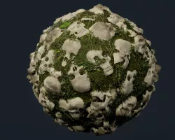 Skulls Bones Seamless PBR Texture 06 Texture