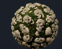 Skulls Bones Seamless PBR Texture 07 Texture