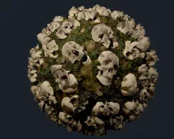 Skulls Bones Seamless PBR Texture 09 Texture