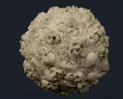 Skulls Bones Seamless PBR Texture 10 Texture