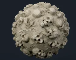 Skulls Bones Seamless PBR Texture 15 Texture