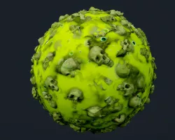 Skulls Bones Seamless PBR Texture 16 Texture