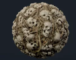 Skulls Bones Seamless PBR Texture 21 Texture