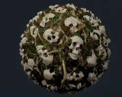 Skulls Bones Seamless PBR Texture 22 Texture