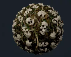 Skulls Bones Seamless PBR Texture 23 Texture