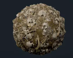 Skulls Bones Seamless PBR Texture 25 Texture