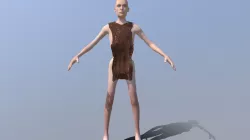 Slave male character Low-poly  3D model