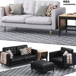 Sofa and chair LANDSKRONA SERIES Ikea 3D model