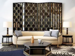 Sofa European Chinese Modern Leather Painting Art 3D model