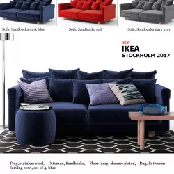 Sofa Ikea STOCKHOLM 2017 3D model