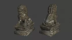 Stone lion 3D model