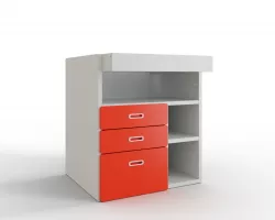 STUVA FRITIDS Changing table with drawers white red Low-poly  3D model