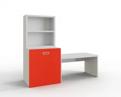 STUVA FRITIDS Table with toy storage white red Low-poly  3D model