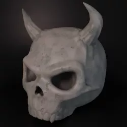 Stylized Deamon Skull 3D model