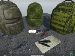 Survival set Low-poly  3D model