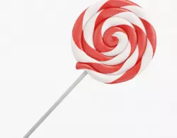 Swirl Lollipop Red Low-poly  3D model