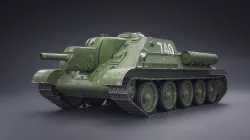 Tank su-122 Low-poly  3D model