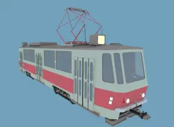 Tatra T6B5 Tramway 3D model