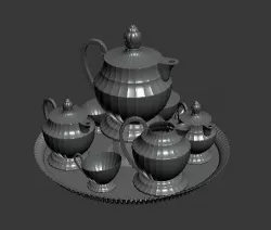 Tea set 3D model