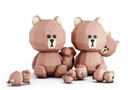Teddy Brown Bear 3D model