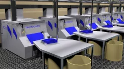 Textile yarn manufacturing Card machine 3D model