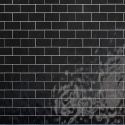 Tiles set Geometry Pattern Black 3D model