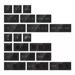 TouchMe electric sockets and switches - Black 3D model